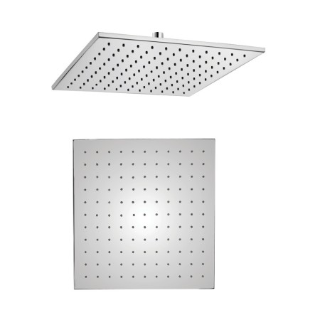 Ogomondo Soffione Doccia LED Square Quadrato Monogetto In Ottone Cromato  *** CONFEZIONE 1 pz., Misura 300x300 mm