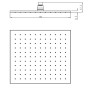 Ogomondo Soffione Doccia LED Square Quadrato Monogetto In Ottone Cromato  *** CONFEZIONE 1 pz., Misura 300x300 mm
