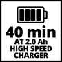 Einhell 3433533 Soffiatore di Foglie Senza Fili, Batteria agli Ioni di Litio da 18 V, Potenza Soffio 210 Km/H, Incluso 2.0 Ah e 