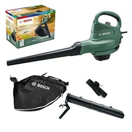 Bosch Lawn and Garden 06008B1000 Bosch Soffiatore/Aspiratore UniversalGardenTidy (1800 Watt, Velocità di soffiatura: 165-285 km