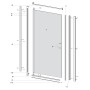 Porta Doccia Battente Swing per Box Nicchia Black Profilo Nero Cristallo 6 mm *** Pezzi 1 pz., Misure 116-119xH195 cm