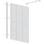 Ogomondo Walk-in Doccia Black con Riquadro Profilo Nero Cristallo 8 mm *** Pezzi 1 pz., Misure 97-99xH200 cm