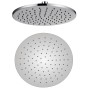 Ogomondo Soffione Doccia LED Round Tondo Monogetto In Ottone Cromato 8 mm *** Pezzi 1 pz., Misura Ø300