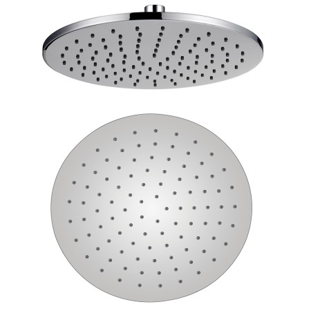 Ogomondo Soffione Doccia LED Round Tondo Monogetto In Ottone Cromato 8 mm *** Pezzi 1 pz., Misura Ø300