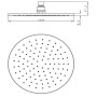 Ogomondo Soffione Doccia LED Round Tondo Monogetto In Ottone Cromato 8 mm *** Pezzi 1 pz., Misura Ø300