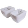 Coppia Sanitari Sospesi in Ceramica Vaso WC + Bidet Rak Metropolitan *** CONFEZIONE 1 pz.