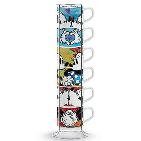 EGAN PWM02I/6XL Tazze da Espresso, Porcellana, Multicolore, 6 unità