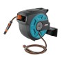 Gardena 8022-20 Roll-Up Avvolgitubo a Parete Orientabile, Elementi di Sistema e Lancia, 15 m, Blocco a Passi Brevi
