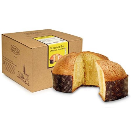 Focaccia Veneziana Affogata al Limoncello BIO di Fraccaro Spumadoro - Prodotto Dolciario da Forno a Lievitazione (Lievito Madre)