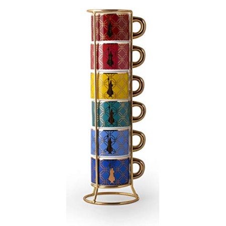 Bialetti Set 6 Tazze Impilabili, Collezione Marocco
