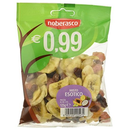 Misto Esotico 0,99 Noberasco - confezione da 12 bustine 125g-Assortimento di Frutta Disidratata