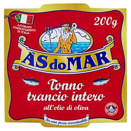 Asdomar Trancio Intero di Tonno all' Olio di Oliva, 200g