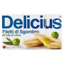 Delicius Filetti di Sgombro all'Olio di Oliva, Ricco di Omega 3, 125g