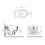 Vaso WC Althea Royal Sospeso Bianco  *** CONFEZIONE 1 pz.