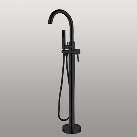 Ogomondo Miscelatore a Pavimento Per Vasca Freestanding Black Mumbai in Ottone *** CONFEZIONE 1 pz.