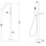 Ogomondo Miscelatore a Pavimento Per Vasca Freestanding Black Delhi in Ottone *** CONFEZIONE 1 pz.