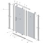 Ogomondo Porta Scorrevole Slide 2 Due Ante Black Profilo Nero Cristallo 6 mm *** CONFEZIONE 1 pz., Misure 106-110xH195 cm