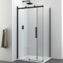 Ogomondo Lato fisso per Porta Scorrevole Slide Black Nero Cristallo 8 mm *** CONFEZIONE 1 pz., Misure 87-89xH200 cm