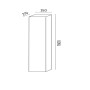 Colonna sospesa Spring pensile da bagno con Anta MADE IN ITALY *** CONFEZIONE 1 pz., Finitura Bianco
