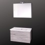 Mobile da bagno sospeso Spring  Cenere con lavabo specchio MADE IN ITALY *** CONFEZIONE 1 pz., Misura L85xP47xH50 cm