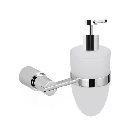 DISPENSER con Beccuccio per Sapone da Bagno a Parete Orchidea in Ottone Cromato  *** CONFEZIONE 1 pz.