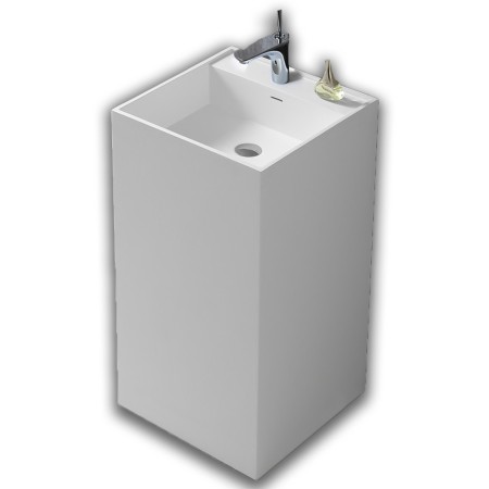 Lavabo Monoforo Free Standing Magnus Plus Artificial Stone Bianco Opaco Matt *** CONFEZIONE 1 pz.