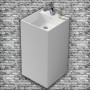 Lavabo Monoforo Free Standing Magnus Plus Artificial Stone Bianco Opaco Matt *** CONFEZIONE 1 pz.