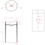 Lavabo Free Standing Klaus Artificial Stone Bianco Opaco Matt *** CONFEZIONE 1 pz.