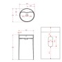 Lavabo Monoforo Free Standing Klaus Plus Artificial Stone Bianco Opaco Matt *** CONFEZIONE 1 pz.