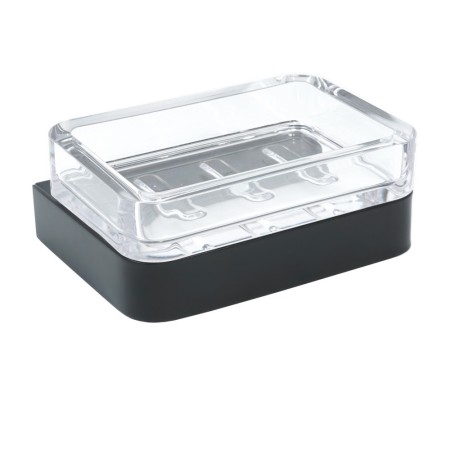 Ogomondo Porta Sapone Nero Da Parete Serie 25 Acciaio Verniciato  *** CONFEZIONE 1 pz.
