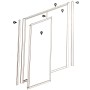 Ogomondo Porta Doccia Scorrevole Slide per Box Nicchia Due Ante Cristallo Temprato Varie Misure  *** CONFEZIONE 1 pz., Misure 10