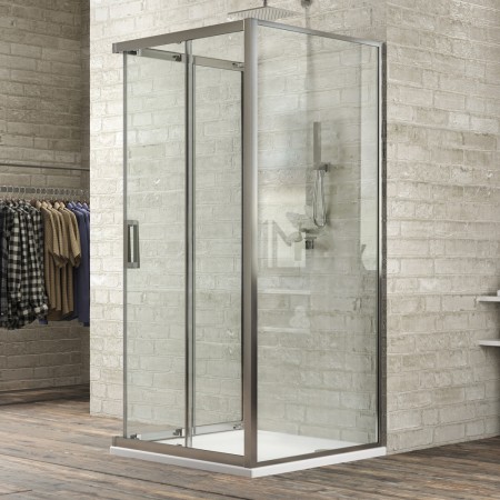 Lato Fisso per Box Doccia Corner Cristallo Temprato  *** CONFEZIONE 1 pz., Misure 97-99xh195 cm Stampato