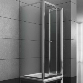 Lato Fisso Box Doccia Book Adatto per Porta a Soffietto Book Cristallo Temprato  *** CONFEZIONE 1 pz., Misure 88-90xh190 cm stam