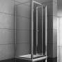 Lato Fisso Box Doccia Book Adatto per Porta a Soffietto Book Cristallo Temprato  *** CONFEZIONE 1 pz., Misure 88-90xh190 cm stam