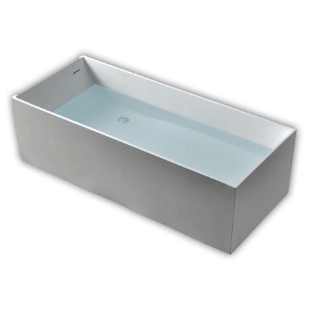 Vasca Da Bagno Free Standing Ines Artificial Stone Bianco Opaco Matt *** CONFEZIONE 1 pz., Misure L160x72x55 cm