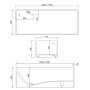 Vasca Da Bagno Free Standing Ines Artificial Stone Bianco Opaco Matt *** CONFEZIONE 1 pz., Misure L160x72x55 cm