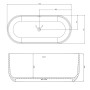 Vasca Da Bagno Free Standing Martha Artificial Stone Bianco Opaco Matt *** CONFEZIONE 1 pz.