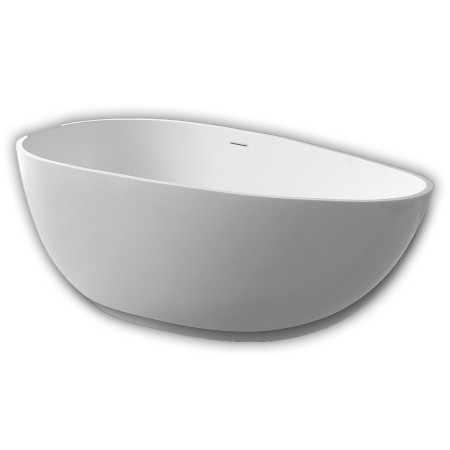 Vasca Da Bagno Free Standing Lisa Artificial Stone Bianco Opaco Matt *** CONFEZIONE 1 pz., Misure L150x76x54 cm