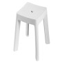 Ogomondo Sgabello Contenitore da Bagno in Resina Termoplastica  *** Colore Bianco, Colore 1 pz.