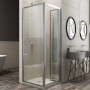 Lato Fisso Box Doccia Book Adatto per Porta a Soffietto Book Cristallo Temprato  *** CONFEZIONE 1 pz., Misure 78-80xh190 cm stam