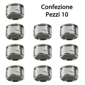 Aeratore Rompigetto CONFEZIONE 10 PZ Attacco da 24 Maschio Per Lavello Cucina *** Pezzi 10