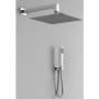 Kit Doccia Quadro 2 Completo Soffione Braccio Presa Acqua Doccetta Laccio Pvc Bagno *** CONFEZIONE 1 pz., Tipo di accessorio Sof