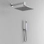 Kit Doccia Quadro 2 Completo Soffione Braccio Presa Acqua Doccetta Laccio Pvc Bagno *** CONFEZIONE 1 pz., Tipo di accessorio Sof