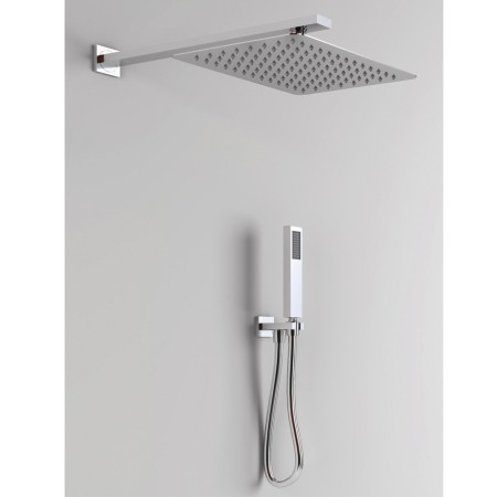 Kit Doccia Rettangolare 1 Completo Soffione Braccio Presa Acqua Doccetta Laccio Pvc Bagno *** CONFEZIONE 1 pz., Tipo di accessor