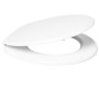Sedile Wc Copri Water Tavoletta Vaso Universale Bianco MDF Legno Pesante Cerniere Metallo Bagno *** Pezzi 2