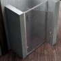 Porta Doccia Tilt  Battente Basculante Trasparente Profilo Cromo Cristallo 6 mm *** CONFEZIONE 1 pz., Misure 76-80xh195 cm Trasp
