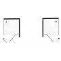 Lato Fisso per Porta Doccia Tilt  Battente Basculante Profilo Cromo Cristallo 6 mm *** CONFEZIONE 1 pz., Misure 87-89xh195 cm Tr