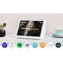 Echo Show 8 - Tessuto grigio chiaro + Tapo P100 Presa intelligente Wi-Fi, compatibile con Alexa