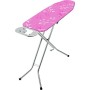 Vileda Bravo Asse da Stiro, Asse da Stiro Medium Regolabile, Piano Stiro 120 x 38 cm, Rosa & Rapid Copriasse da Stiro Universale