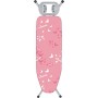 Vileda Bravo Asse da Stiro, Asse da Stiro Medium Regolabile, Piano Stiro 120 x 38 cm, Rosa & Rapid Copriasse da Stiro Universale